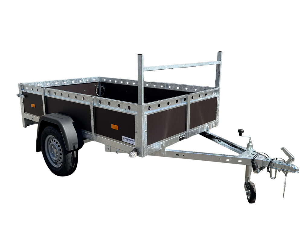 Aanhangwagen enkelas 225x132cm - 750kg - ongeremd