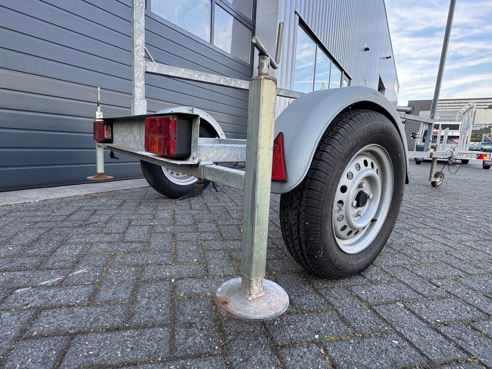 Reclamewagen enkelas 300x150cm - 750kg - ongeremd