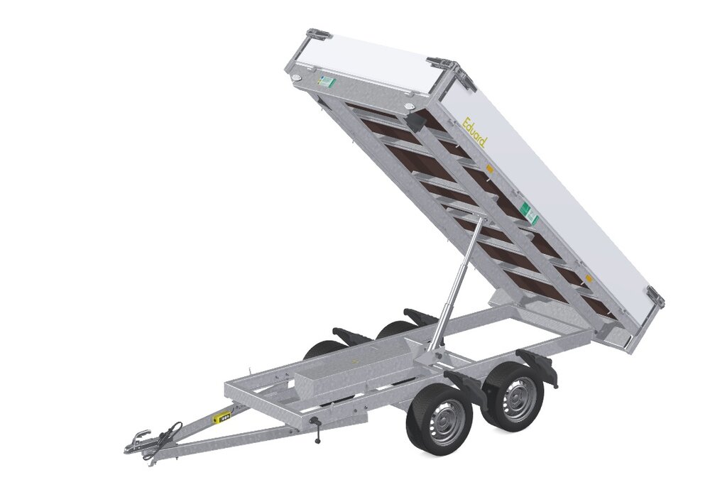 Kipper 310x160cm - 750kg - dubbelas - ongeremd - elektrisch