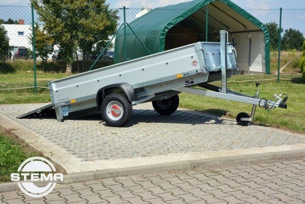 Bakwagen enkelas kantelbaar 210x128cm - 750kg - ongeremd