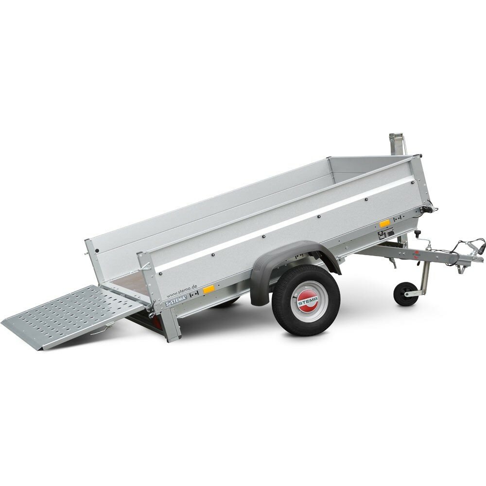 Bakwagen enkelas kantelbaar 210x128cm - 750kg - ongeremd