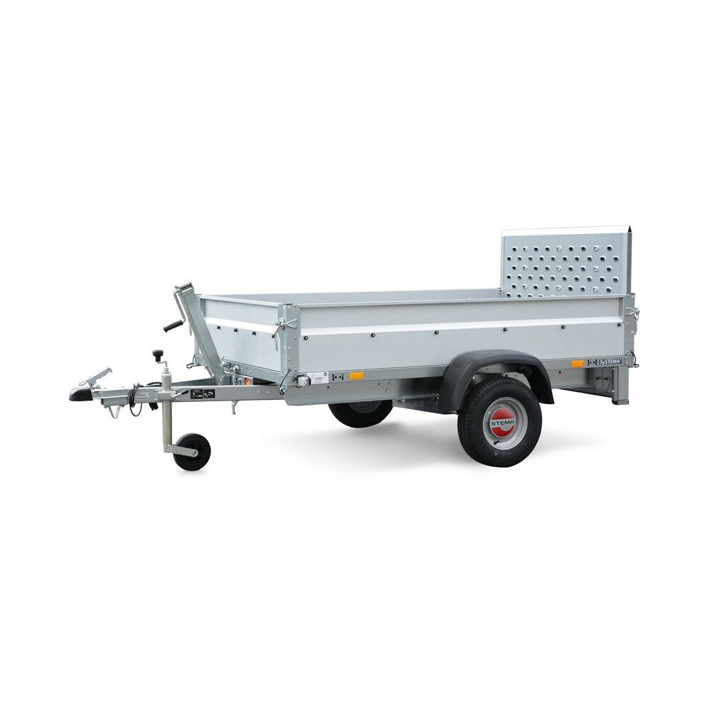 Bakwagen enkelas kantelbaar 210x128cm - 750kg - ongeremd