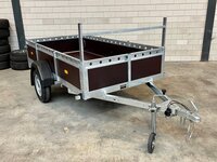 Bakwagen enkelas 257x132cm - 750kg - ongeremd