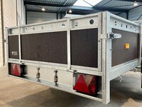 Bakwagen enkelas 257x132cm - 750kg - ongeremd