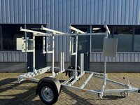 Steiger aanhangwagen enkelas 257x150cm  150cm hoog - 750kg - ongeremd