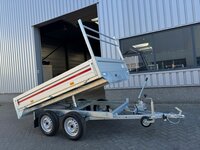 Kipper ongeremd 260x150cm - 750kg - alu 30cm - dubbelas -- GRATIS OPTIEPAKKET