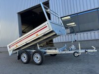 Kipper ongeremd 260x150cm - 750kg - alu 30cm - dubbelas -- GRATIS OPTIEPAKKET