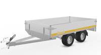Plateauwagen 251x145cm - 750kg - ongeremd 
