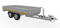 Plateauwagen 306x153cm - 2000kg - geremd