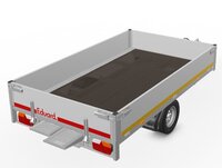 Plateauwagen 256x150cm - 750kg - ongeremd 