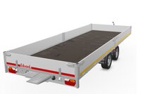 Plateauwagen 506x220cm - 3500kg - geremd 