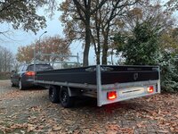Plateauwagen 331x185cm - 2700kg - geremd 