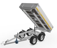 Kipper ongeremd 251x145cm - 750kg - met alu borden 30cm 