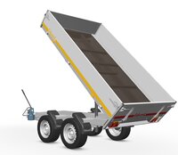 Kipper ongeremd 251x145cm - 750kg - met alu borden 30cm 