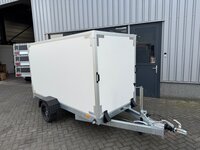 300x150cm - enkelas 1500kg geremd gesloten aanhangwagen 