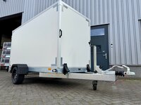 300x150cm - enkelas 1500kg geremd gesloten aanhangwagen 