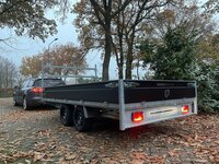 Plateauwagen 301x185cm - 2000kg - geremd 