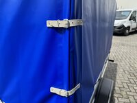 Bakwagen enkelas 208x114cm - 750kg - ongeremd - huif 120cm 