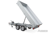 Benne basculante 305 x 153 cm - 2 000 kg - double essieu - frein&eacute;e