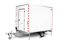 Bouwkeet / schaftkeet aanhangwagen - ongeremd 750kg 