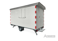 Bouwkeet / schaftkeet aanhangwagen - geremd 1400kg met Toilet