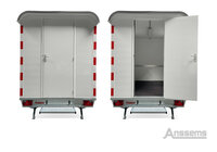 Bouwkeet / schaftkeet aanhangwagen - geremd 1400kg met Toilet