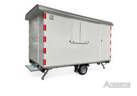 Bouwkeet / schaftkeet aanhangwagen - geremd 1400kg met Toilet