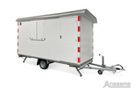 Bouwkeet / schaftkeet aanhangwagen - geremd 1400kg met Toilet