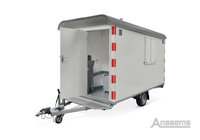 Bouwkeet / schaftkeet aanhangwagen - geremd 1400kg met Toilet