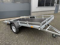 Multi transporter enkelas kipdissel en laadklep 300x150cm - 750kg - ongeremd
