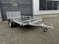 Multi transporter enkelas kipdissel en laadklep 300x150cm - 750kg - ongeremd