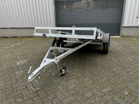 Multi transporter enkelas kipdissel en laadklep 300x150cm - 750kg - ongeremd