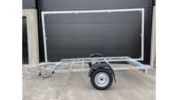 Reclamewagen enkelas 260x150cm - 750kg - ongeremd