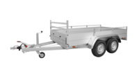 Aanhangwagen dubbelas 301x150cm - 2500kg - geremd