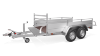 Aanhangwagen dubbelas 301x150cm - 2500kg - geremd