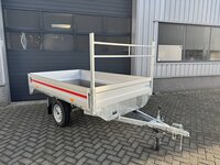 Plateauwagen 260x150cm - 750kg - ongeremd - enkelas