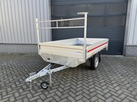 Plateauwagen 260x150cm - 750kg - ongeremd - enkelas