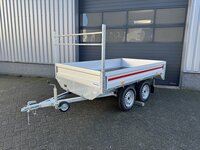 Plateauwagen 260x150cm - 750kg  - ongeremd - dubbelas