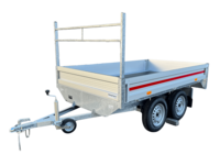 Plateauwagen 260x150cm - 750kg  - ongeremd - dubbelas