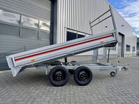 Benne basculante 300 x 150 cm - 750 kg - double essieu - non frein&eacute;e