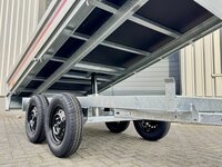 Benne basculante 260 x 150 cm - 750 kg - double essieu - non frein&eacute;e