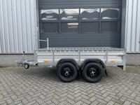 Aanhangwagen dubbelas 257x132cm - 750kg - ongeremd - ALU 