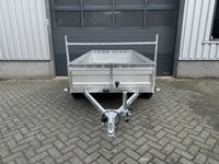 Aanhangwagen dubbelas 257x132cm - 750kg - ongeremd - ALU 