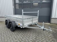 Aanhangwagen dubbelas 257x132cm - 750kg - ongeremd - ALU 