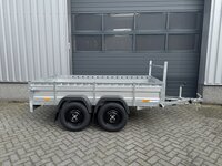 Aanhangwagen dubbelas 257x132cm - 750kg - ongeremd - ALU 