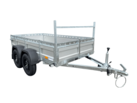 Aanhangwagen dubbelas 257x132cm - 750kg - ongeremd - ALU 