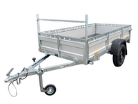 Aanhangwagen enkelas 257x132cm - 750kg - ongeremd - ALU