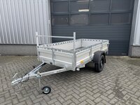 Aanhangwagen enkelas 257x132cm - 750kg - ongeremd - ALU