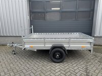 Aanhangwagen enkelas 257x132cm - 750kg - ongeremd - ALU