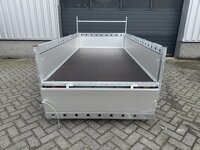 Aanhangwagen enkelas 257x132cm - 750kg - ongeremd - ALU